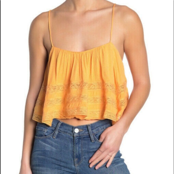 Free People Womens Orange Home Again Camisole - Picture 2 of 5
